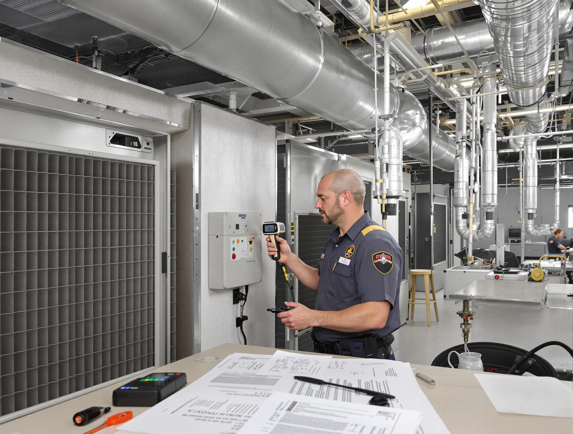 Professional filter system inspection by Fullerton Air Duct Cleaning in Fullerton