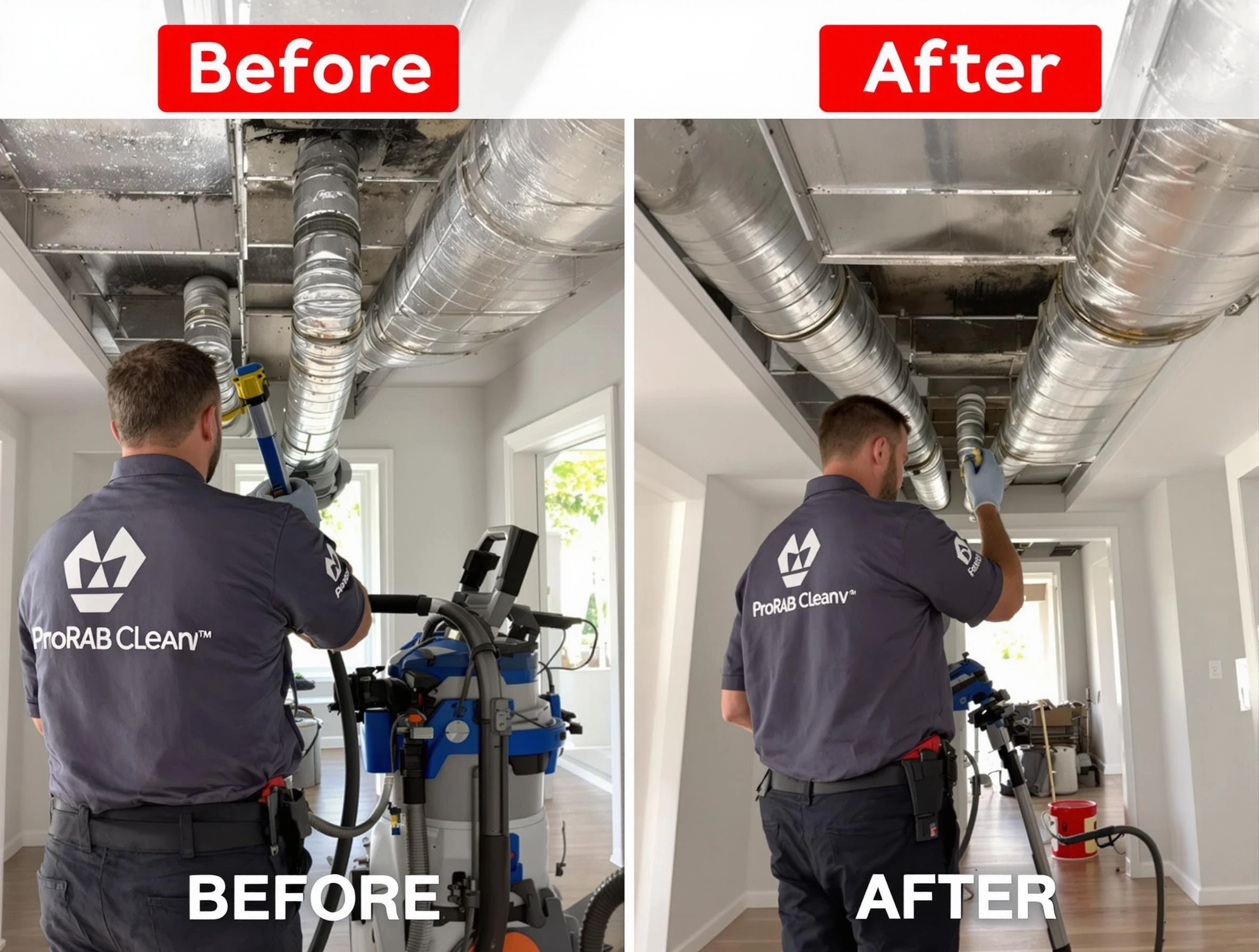 Fullerton Air Duct Cleaning expert performing thorough residential duct cleaning in a Fullerton home